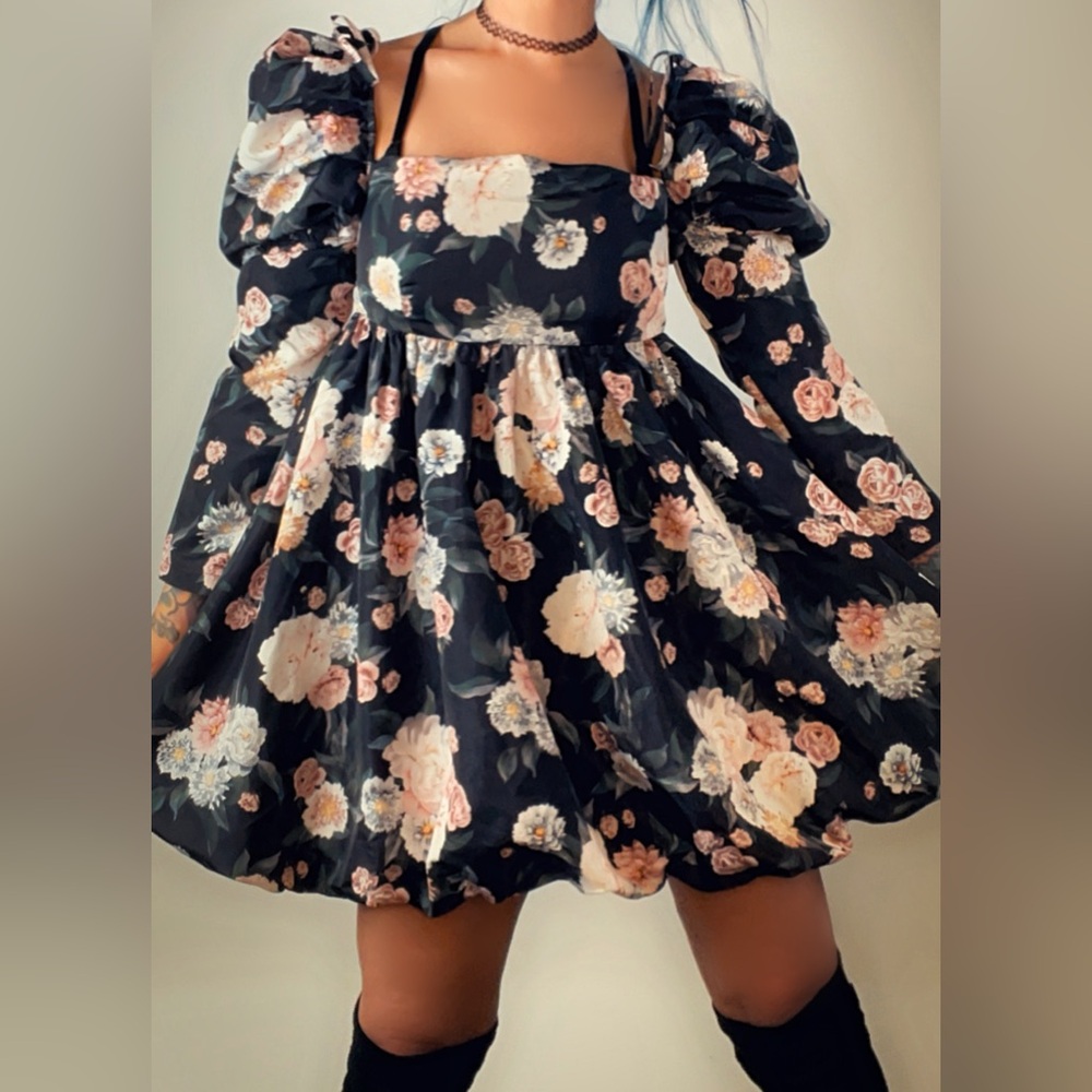 Buddy Love Floral Black Mini Dress